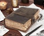 Vintage Leather Journal  Blank Spell Book of Shadows, Grimoire Travel Notebook