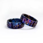 Titanium Damascus Ring EDC Jewelry （Additional lighting can be installed）