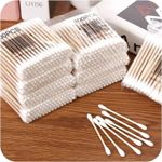 500pcs Double Head Cotton Swabs Makeup Removal Nose Ear Cleaning Cotton Buds