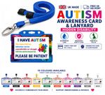 Autism Awareness Card Hidden Disability Lanyard Medical ID Badge I Have Autism