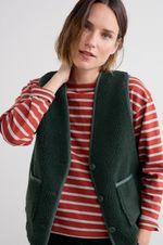 Seasalt Women's Regular Well Wisher Borg Fleece Gilet Coppice