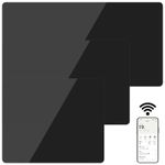 Mylek Black Glass Panel Heater WiFi Smart Electric Wall Mount Standing 900W -2KW