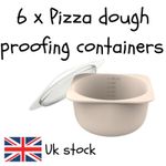 6 x Silicone Dough Proofing Bowls 700ml & Lids – Bread & Pizza Dough ooni 