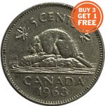 5 CANADIAN CENT - CHOOSE THE DATE 1963 ONWARDS - CANADA