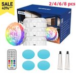 2/4/8 LED Pool Lights RGB Underwater Submersible Swimming Pool Light IP68 Remote