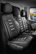 TAILORED SEAT COVERS For RENAULT TRAFIC 2015-2026 FABRIC & ART LEATHER (Premium)