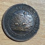 1924 ROYAL LIFE SAVING SOCIETY BRONZE MEDAL: M H WILSON missing fob hook