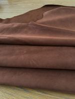 Brown Nubuck leather Soft and Supple cowhide 1 -1.3 mm various size piece