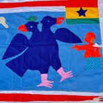 Asafo Flag Frankaa with Appliqué Ghana 63x38 Inch