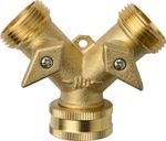2 Way UKBrass Tap Adaptor Y Splitter Washing Machine Garden Hose Connector 3/4" 