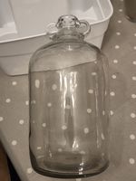 Vintage Large Glass Demijohn Bottle With Double Handle