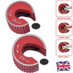 15 & 22mm Copper Pipe Cutter Sturdy Plumbing Cut Tube Cutter Set +2 Spare Blades