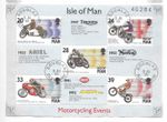 Isle of Man 1993 Motorcycling, used SG MS 572, combined postage