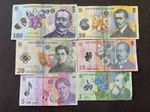 ROMANIA Set 6 pcs 1 5 10 20 50 100 Lei 2005-2018 Polymer Circulated (see scan)