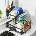 Multibao 2 Tier Dish Drainer Rack for Kitchen Counter - Space-Saving Dish Rack w