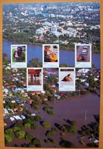 2011 AUSTRALIAN STAMP SHEET SUPPORTING THE PREMIERS FLOOD RELIEF APPEAL
