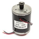 DC Electric E Scooter Motor 24v 120w 16T Belt Sprocket ZY6812 Reversible 24 Volt