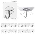 10 Hooks Self Adhesive Strong Sticky Heavy Duty Wall Seamless Waterproof Hook uk