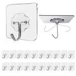 10 Hooks Self Adhesive Strong Sticky Heavy Duty Wall Seamless Waterproof Hook uk