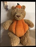 Jellycat Bartholomew Bear Pumpkin Large retired no bag included with the bear