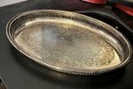 Vintage Leonard Plated Silver Serving Tray