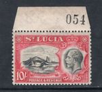 M21243 St Lucia 1936 SG124 - 10/- black & carmine
