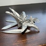 Vintage Miniature Fairy on a lily flower Art Sculptures - Figurines 3leaves