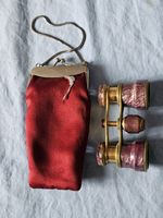 Rare Vintage ART DECO CARPENTIER Moderna France OPERA GLASSES IN CARRY POUCH VGC