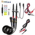 200Mhz Oscilloscope Probes Test Lead Kit with Accessory BNC Male to Mini Grabber