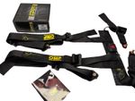 OMP Racing Road 4 Harness, Black - 4 Point / ECE Approved / Push Button Release