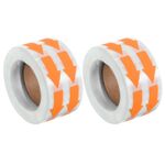 Arrow Sticker 1.2x0.6", 2000 Pcs Adhesive Color Coding Decal, Bright Orange