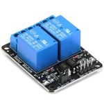 Yizhet 5V 2 Channel-Relay Module with Optocoupler DC 5V 230V for Raspberry Pi A