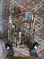 Job Lot of Around 60 Woodworking Tools - Planes, Saws Etc