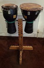 Djembe drums with stand - used