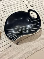 Rare Aksini Black White Bowl by Axsel Nielsen Denmark 1950’s