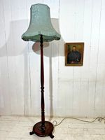 Victorian Mahogany Carved Standard Lamp