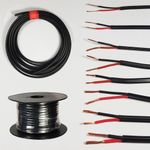 AUTOMOTIVE 12V 24V TWIN CORE 2 THINWALL RED/BLACK AUTO CABLE WIRE WIRING LOOM