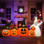 8FT Long Halloween Inflatables Pumpkins Ghost Indoor/Outdoor Holiday Decoration