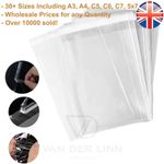 CLEAR CELLO BAGS CELLOPHANE VDL SELF SEAL FOR CARD SWEET A3 A4 C5 C6 C7 5X7 OPP