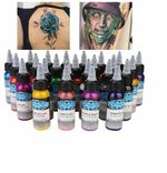 Ink Bottles Tattoo 1oz Color Genuine 30ml US Inks Makeup 25 Permanent Fusion Set