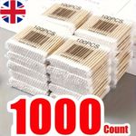 Cotton Buds Bamboo Eco Friendly Biodegradable Wooden Swabs | Bulk Pack 1000