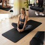 Extra Thick 8mm Yoga Mat Non-Slip Exercise Fitness Gym Pilates Mat 180x60cm