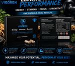VIGORON Men’s Energy & Stamina Booster 10 Capsules Tribulus Ginseng Caffeine