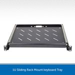 19" Sliding Shelf Tray 1U Rack Mount for Keyboards Universal PA Equipment 360mm