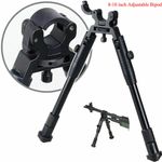 Folding 8"-10" Bipod Spring Return Rest For Clamp-on Barrel-Mount Rifle Hunting