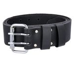 TOUGH MASTER Heavy Duty Work Belt 2” Leather, Sticking Black 2 Metal Pin Buckle