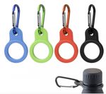 Water Bottle Holder With Carabiner Clip Silicone For Outdoor Camping Backpack