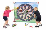 Giant Dart Board Target 4-in-1 Football Golf Throwing Set Sticky Net Outdoor