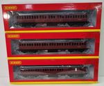 RAKE OF THREE (B) HORNBY BR EX-LMS NON-CORRIDOR SUBURBAN COACHES