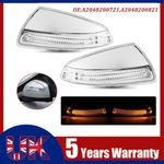 Pair Wing Mirror Indicator Turn Signal Light For Mercedes C Class W204 2007-2011